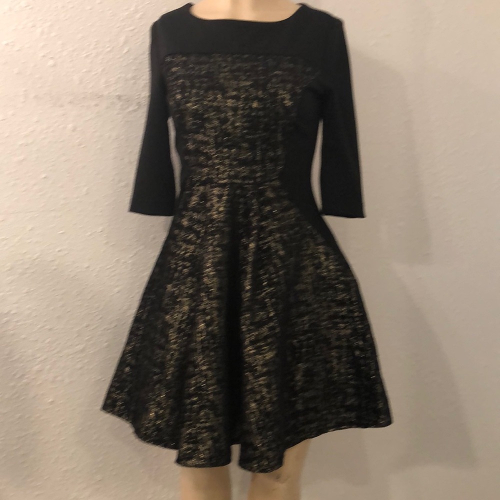 ASOS petite dress black & gold size 4 EUC